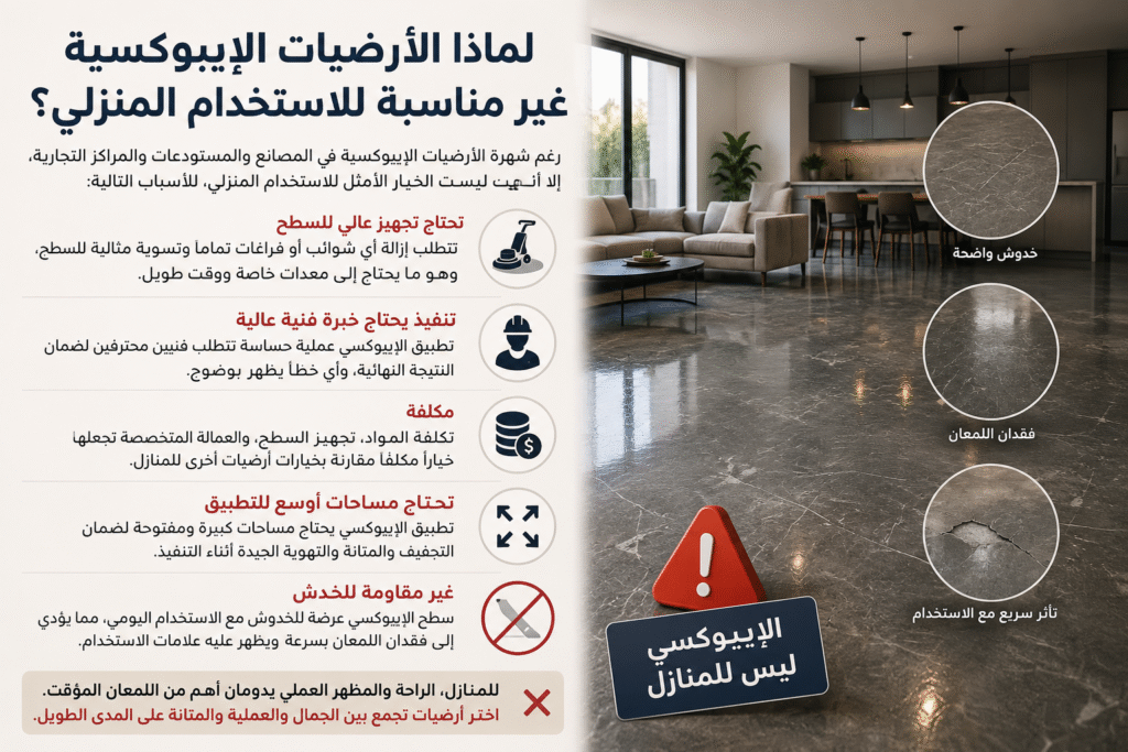 هل الأرضيات الإيبوكسية مناسبة للمنازل